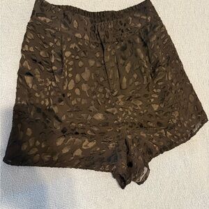 Good American Black Textured Shorts
